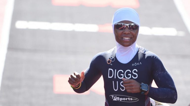 Khadijah Diggs competes in olympic triathlon for the United States