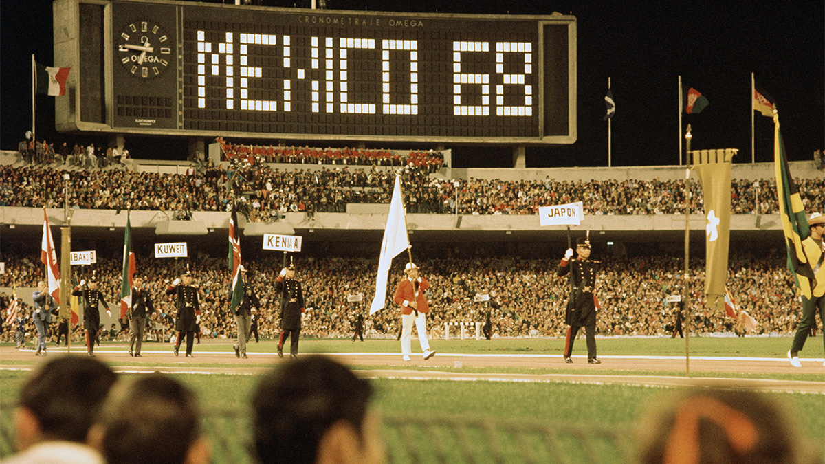 Opening ceremony of the 1968 Olympic Summer Games in Mexico City