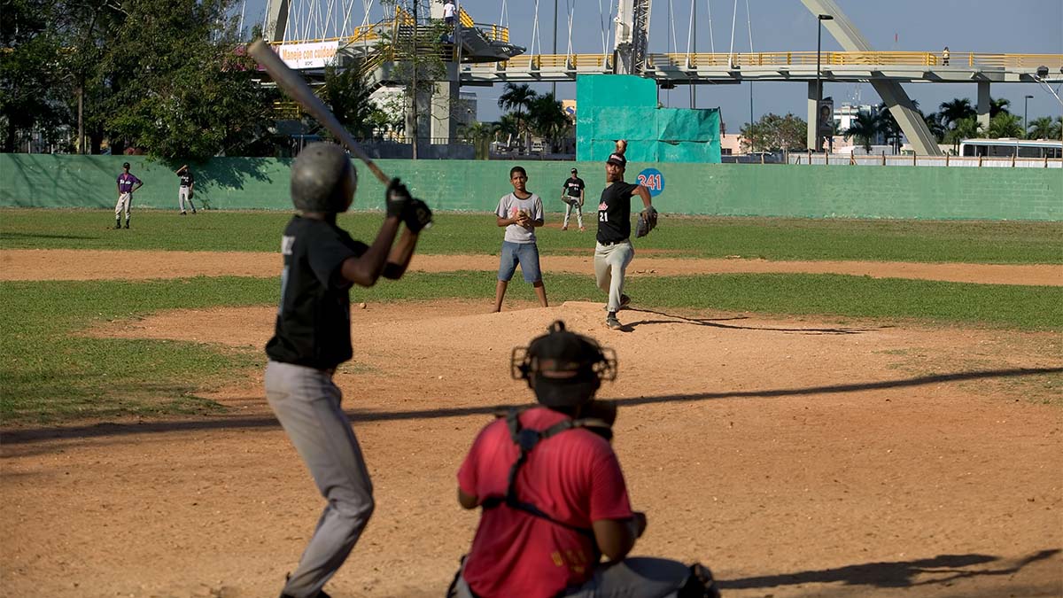 A baseball game in the Dominican Republic