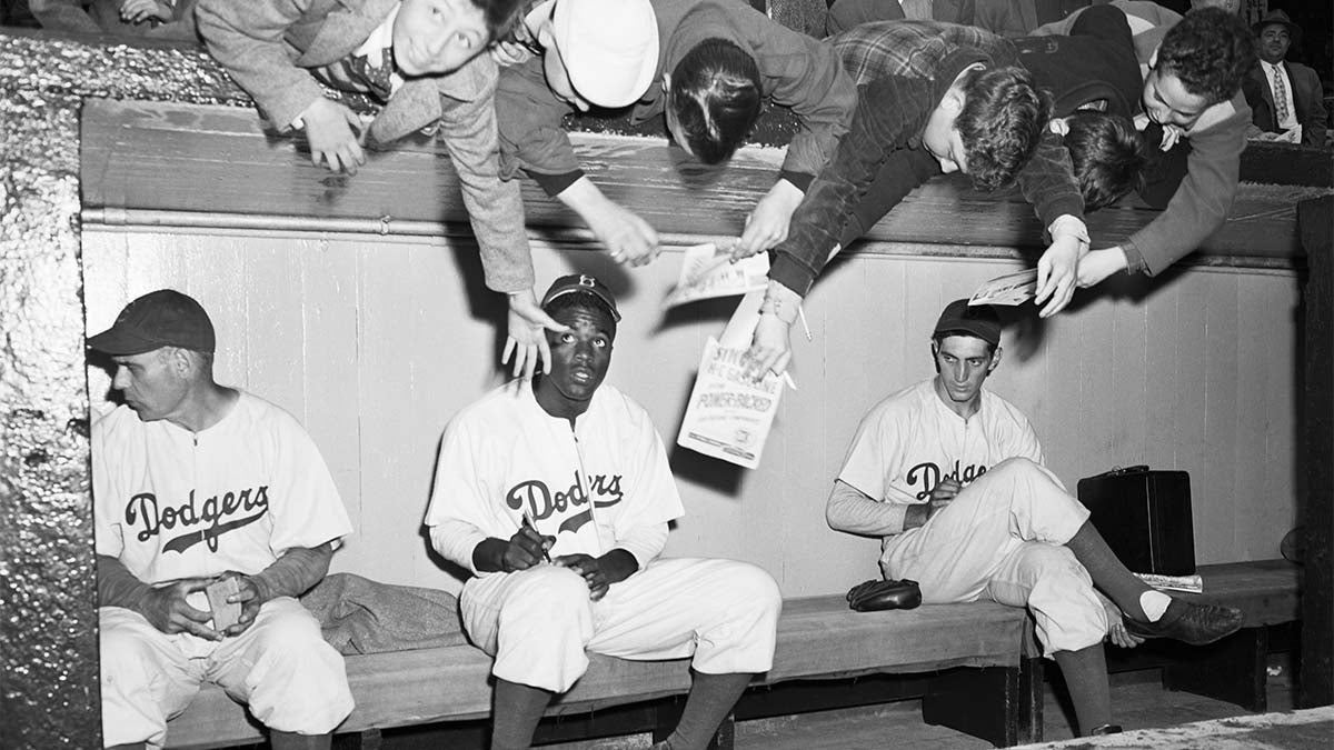 Jackie Robinson by Hulton Archive