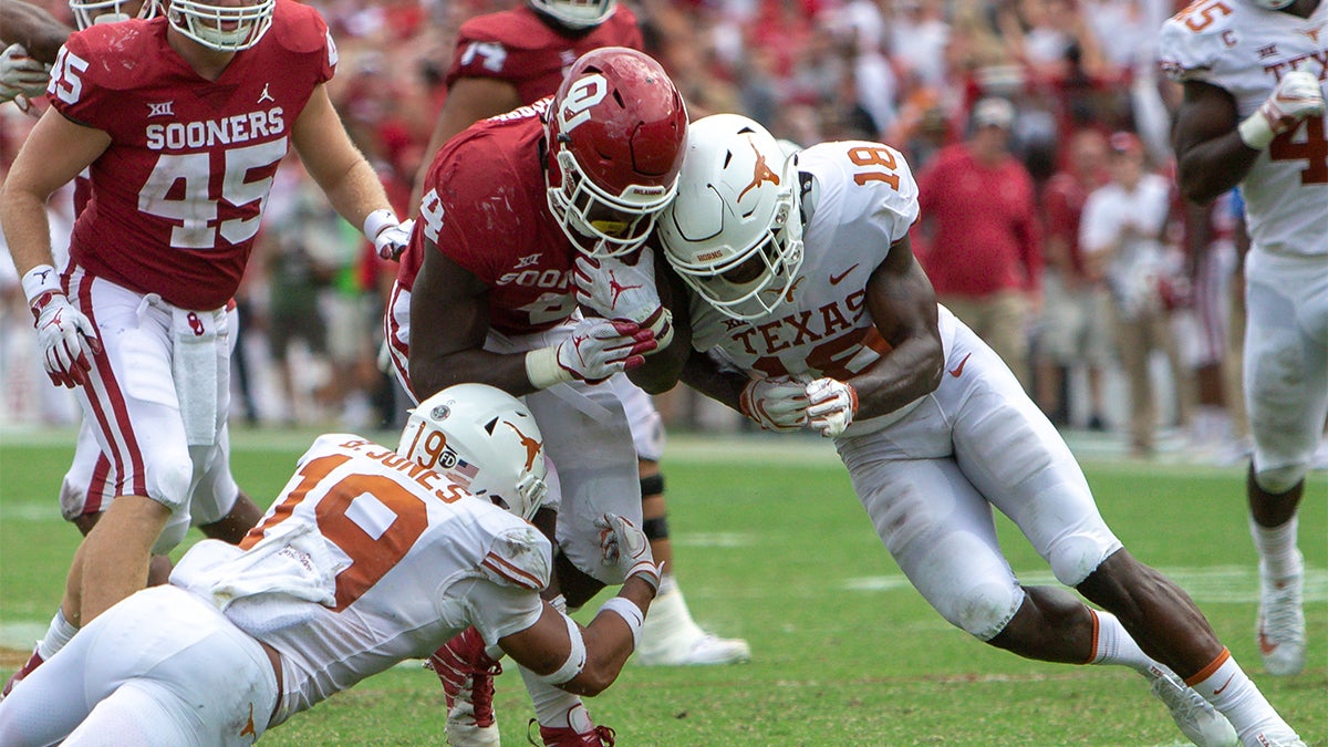 Texas Longhorns, Oklahoma Sooners, helmet