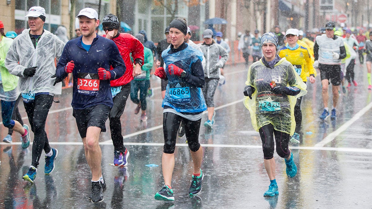 2018 Boston Marathon, endurance, rain, women