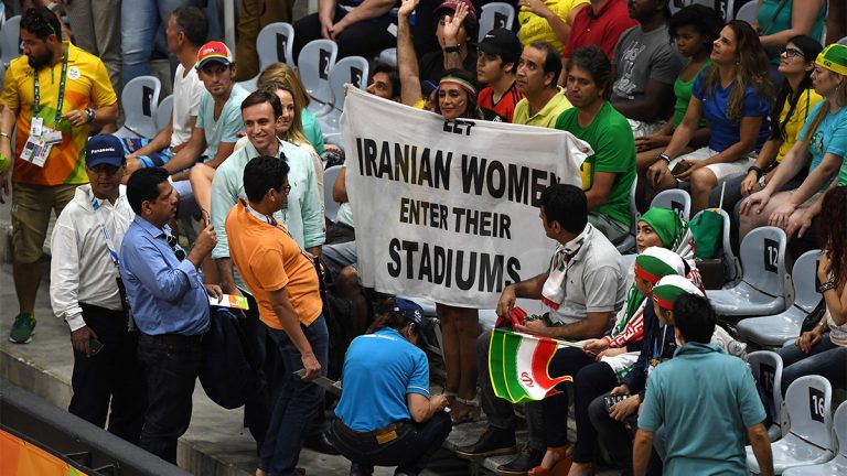 Iranian protests, soccer, #bluegirl, Olympics