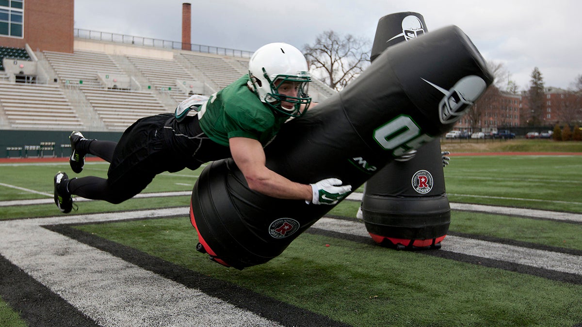 Virtual reality and robotic tackling dummies -- how Dartmouth is