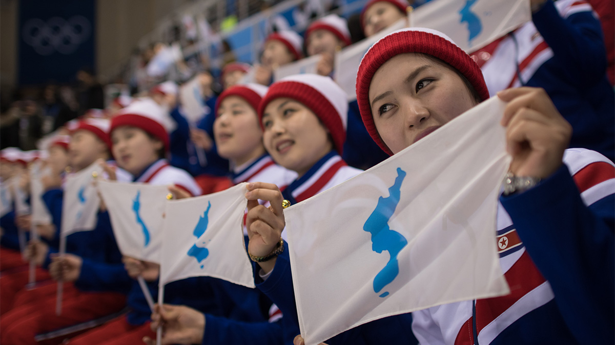 North Korea, cheerleaders, Pyeongchang Olympics
