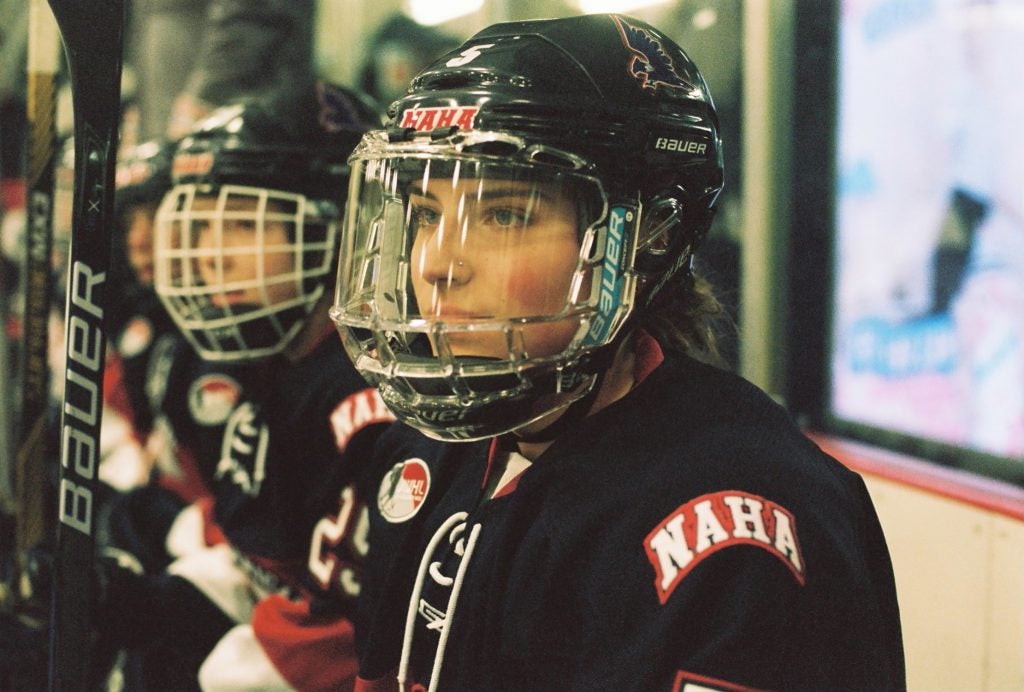 Kiki Roust plays for the North American Hockey Academy White in Stowe, Vermont, U.S. (Photo by Alana Paterson)