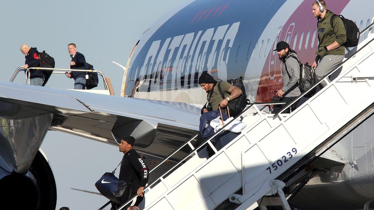 New England Patriots, airplane, travel, Super Bowl