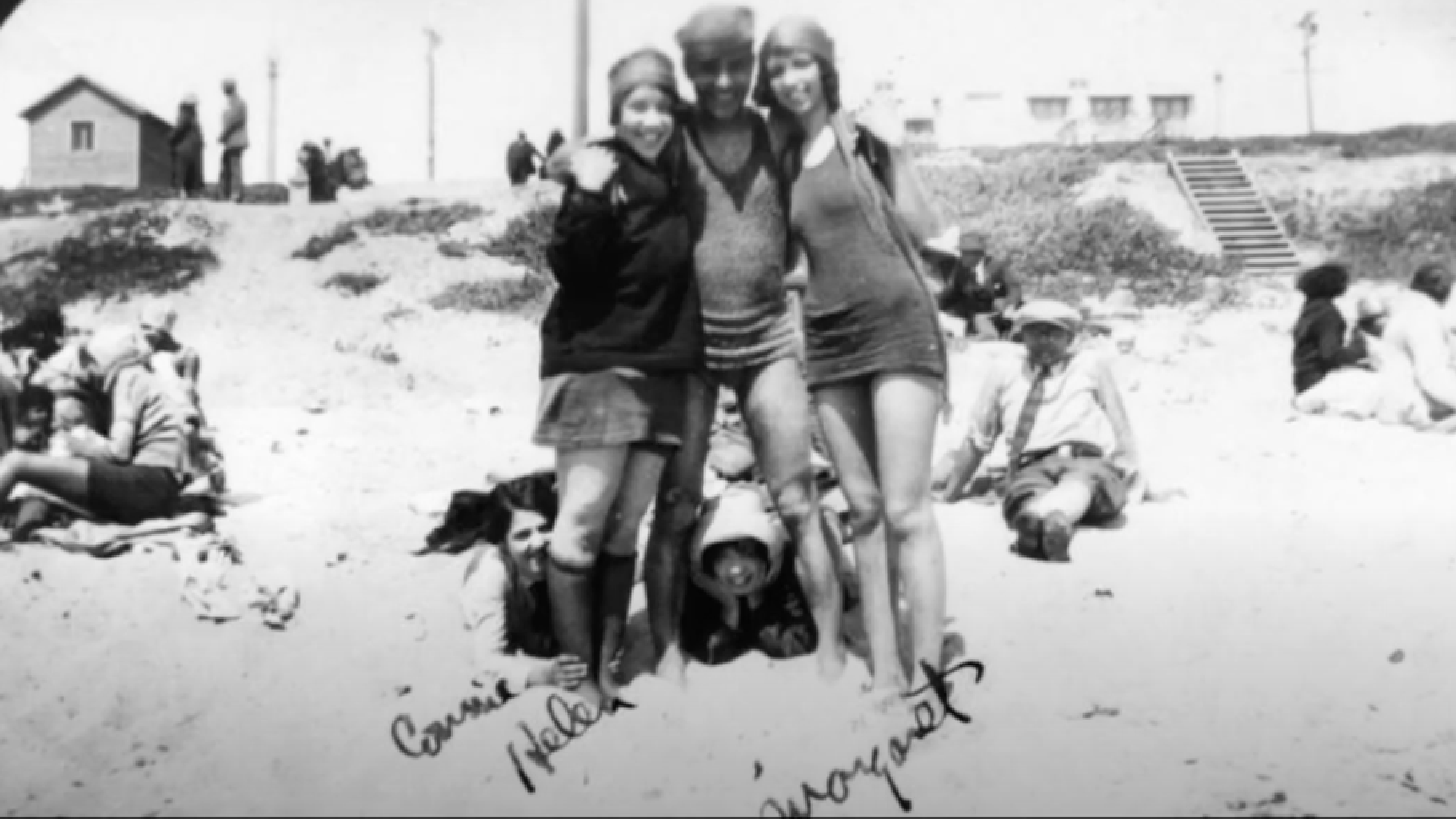 Photo of a group African Americans from the 1900s — 1960s finding leisure and community in a stretch of Santa Monica beach around Bay Street sometimes called “The Inkwell”.